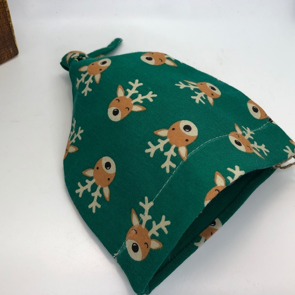 Baby Beanie Green Reindeer Slouchy Beanie Hat 3-6 Mos. - Picture 5 of 15